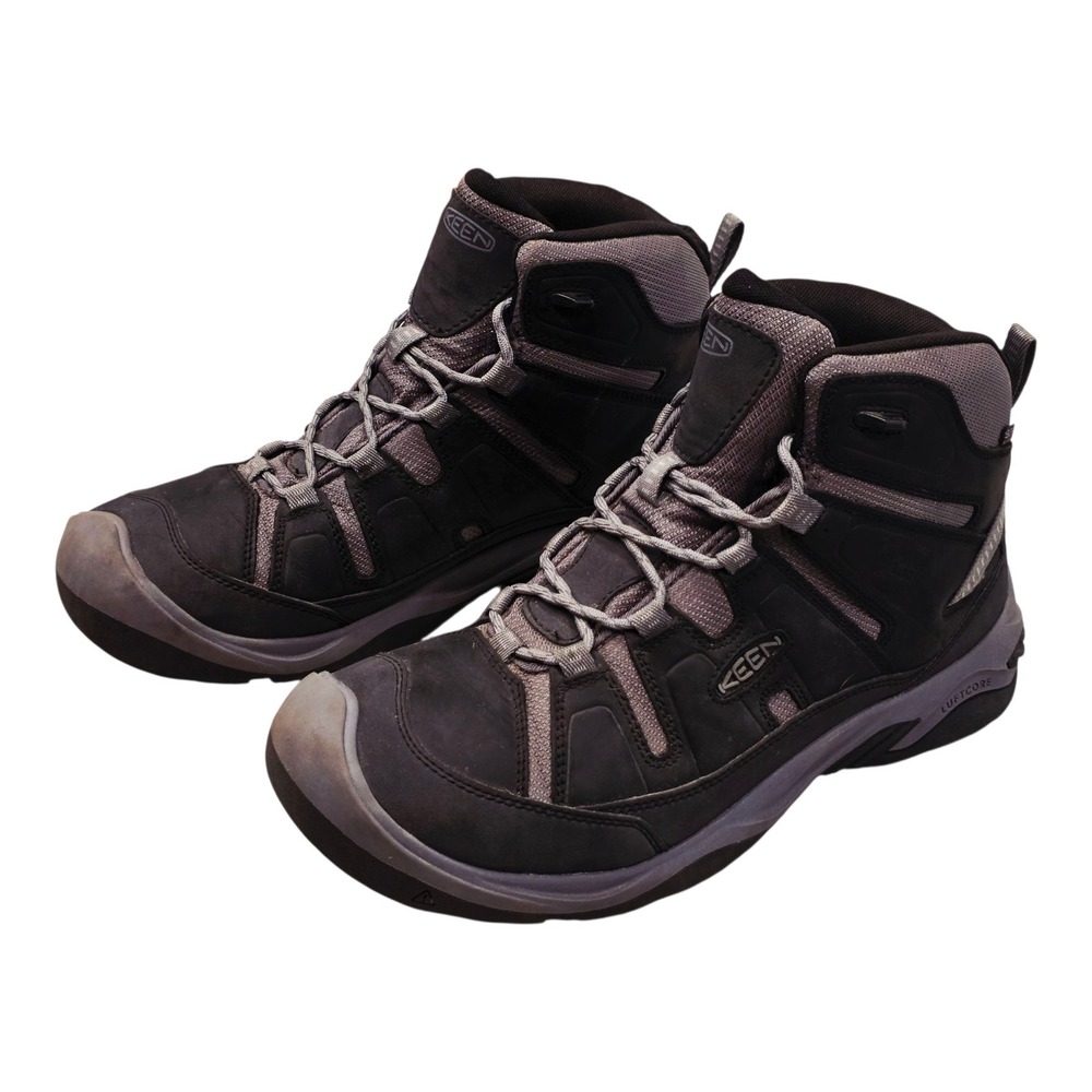 KEEN Circadia Mid Waterproof Hiking Boots Men’s 13 Black Steel Grey 1026768